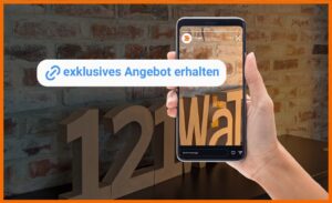 Hier ist zu sehen, wie ein Link in Instagram Stories einzubauen ist.